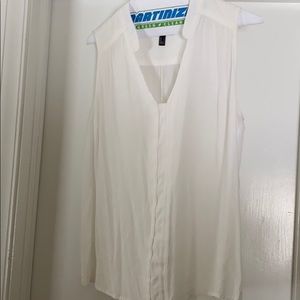 MNG sleeveless white top blouse in Size 8